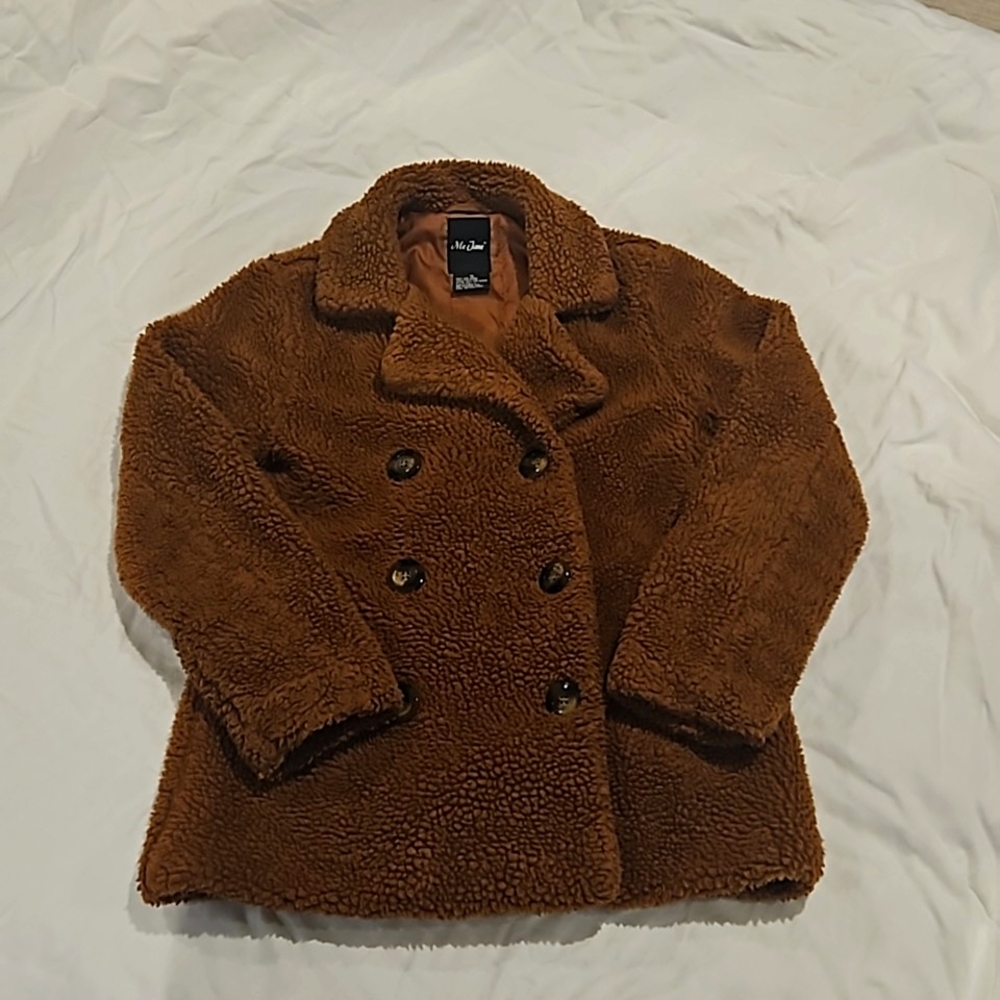 Me Jane, size 12, brown teddy coat